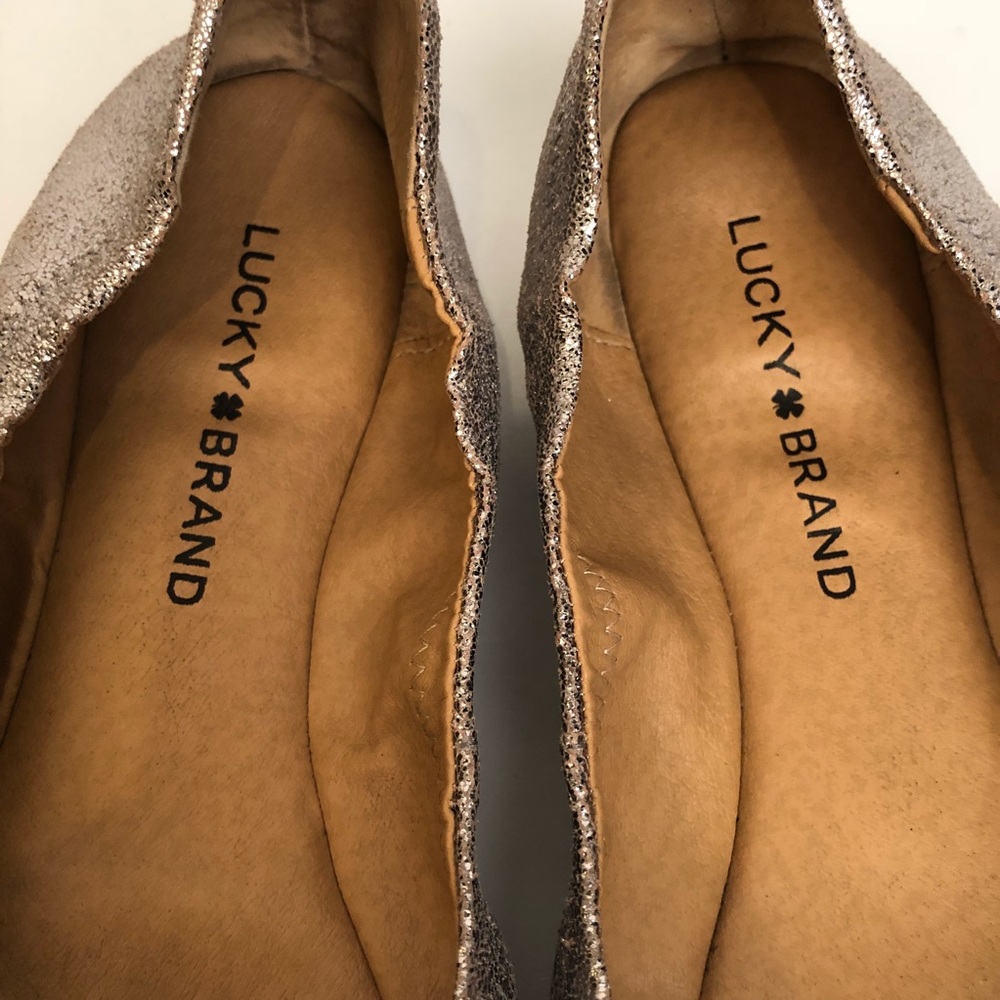 Lucky Brand Emmie Metallic Gold Ballet Flat - Picture 3 of 5